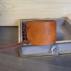 Leather Cuff Bracelet Handcrafted